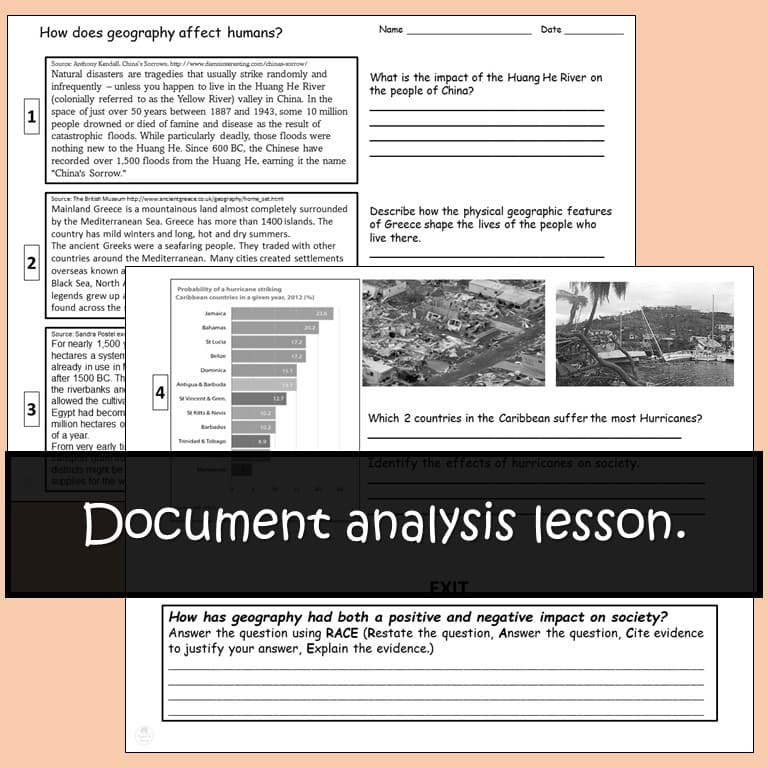 how do people adapt to their environment The 5 themes of geography