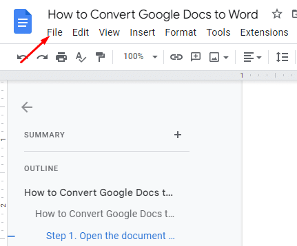 how to convert google doc to word Convert shoukhintech