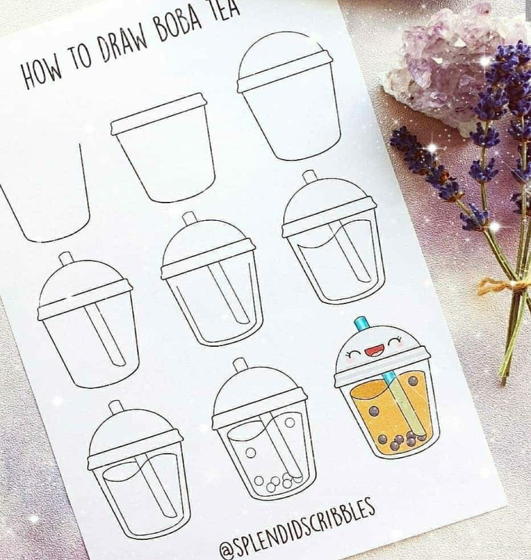 how to draw boba Boba tea cute drawing tag your boba friends if you agree