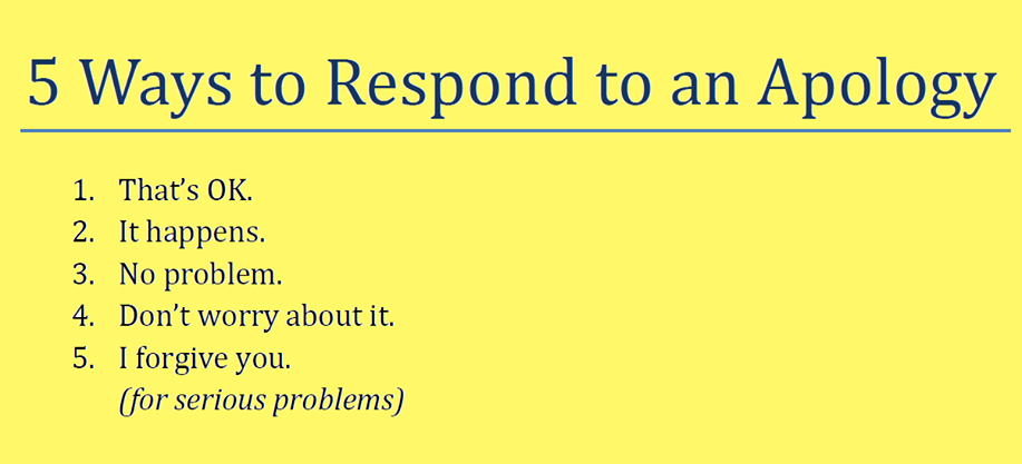 how to accept an apology Apology letter format