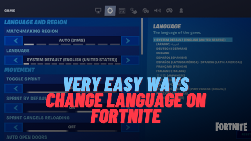 how to change language on fortnite How to change language in fortnite