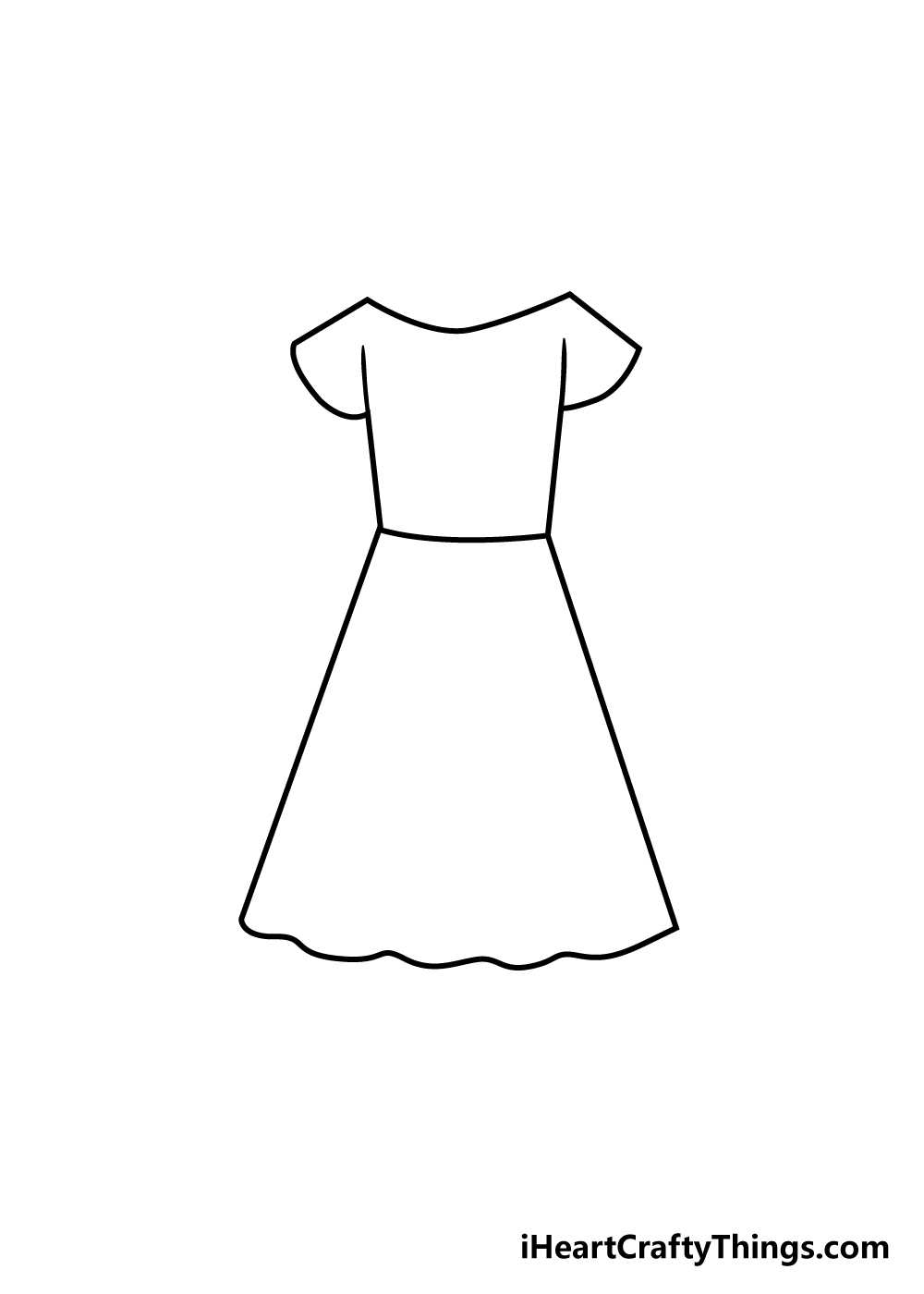 how to drawing a dress Dress sketches simple dresses designs wedding paintingvalley beginners collection