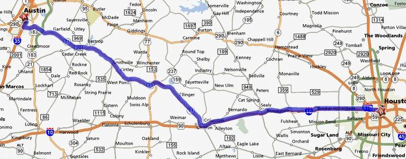 how far is austin to houston texas Far west [austin nbhd], texas area map & more