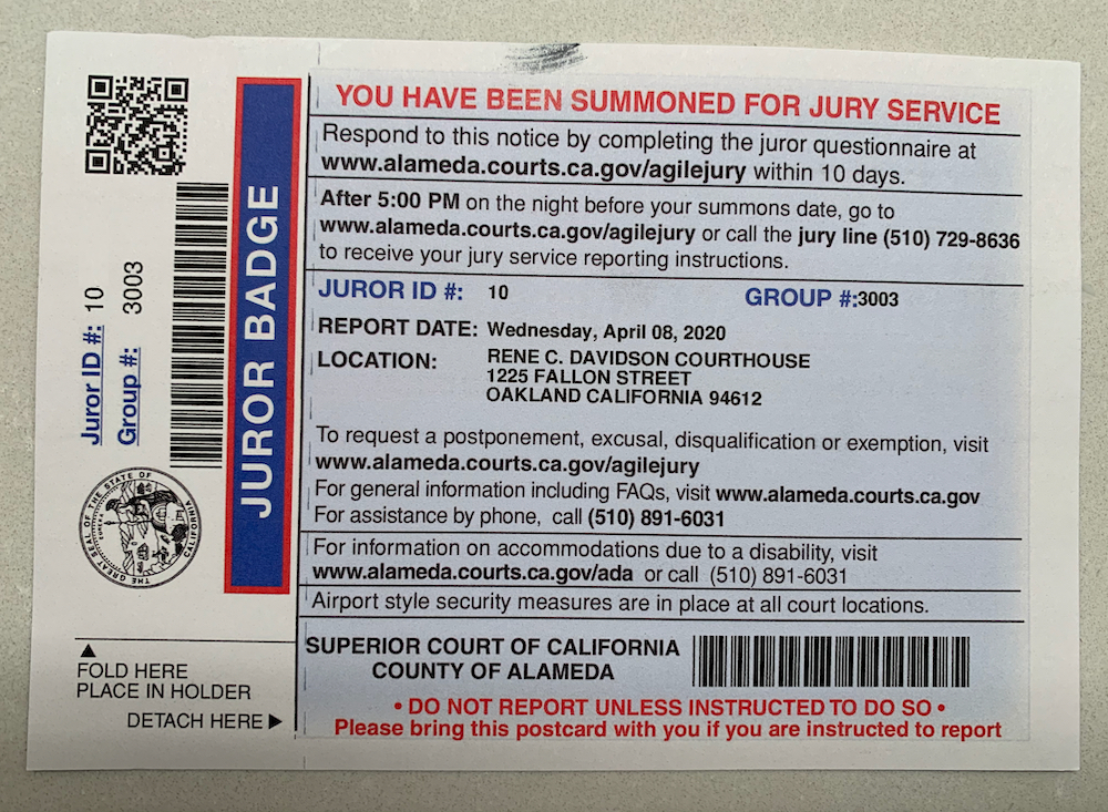 how to get out of jury summons Juror qualification form