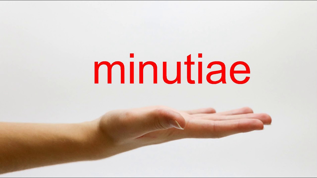 how to pronounce minutiae Minutiae display font