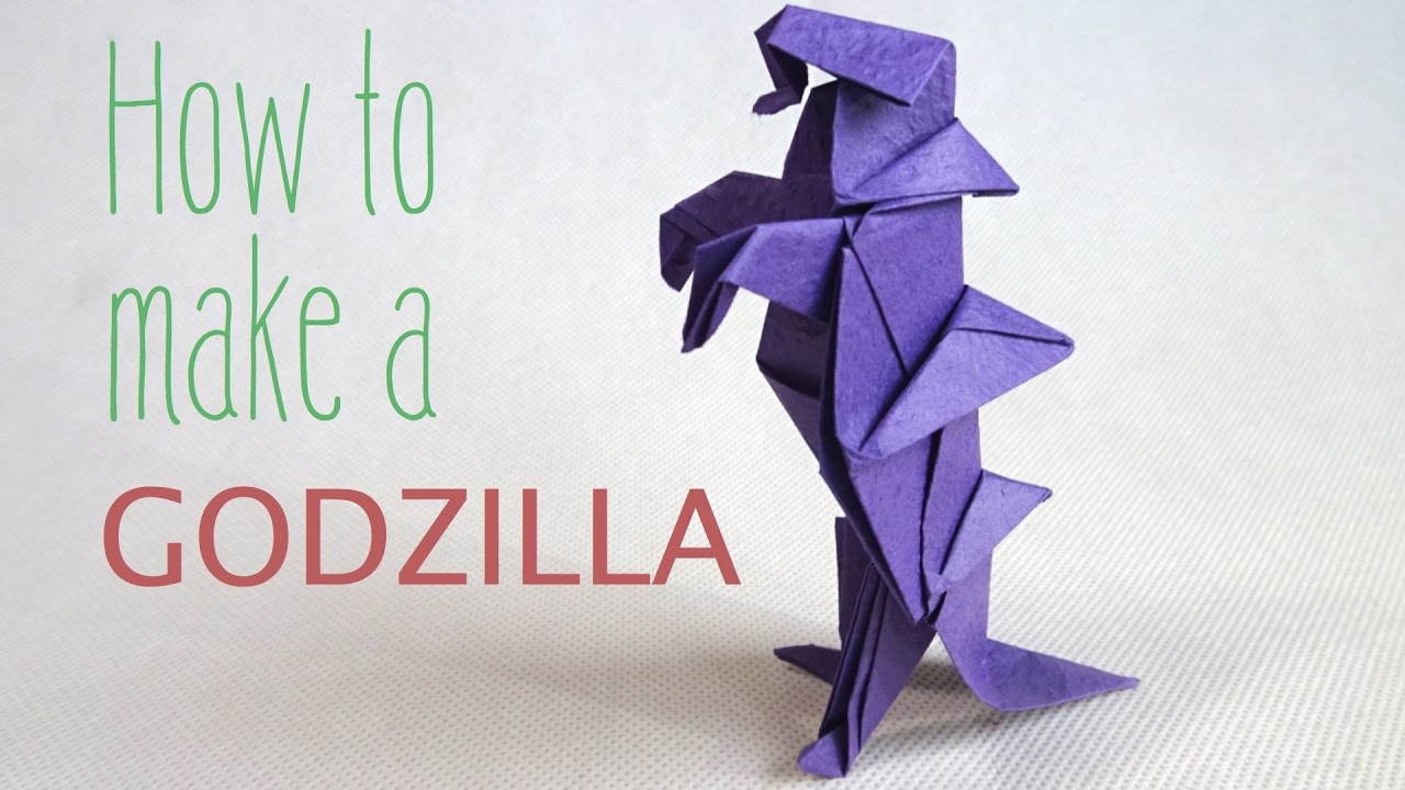 How to fold a paper Godzilla | Origami Godzilla - YouTube