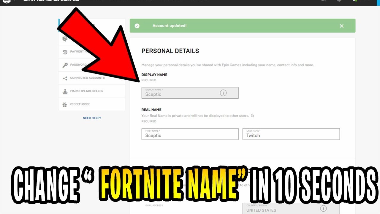 how to change name on epic games How to change name epic games tutorial