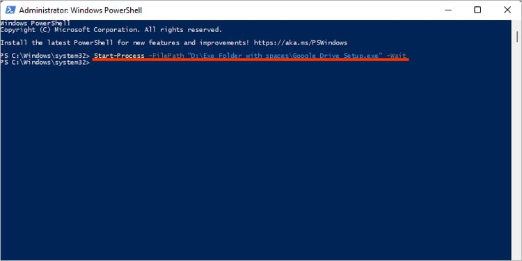 powershell how to run exe Powershell exe command syntax parameters itechguides