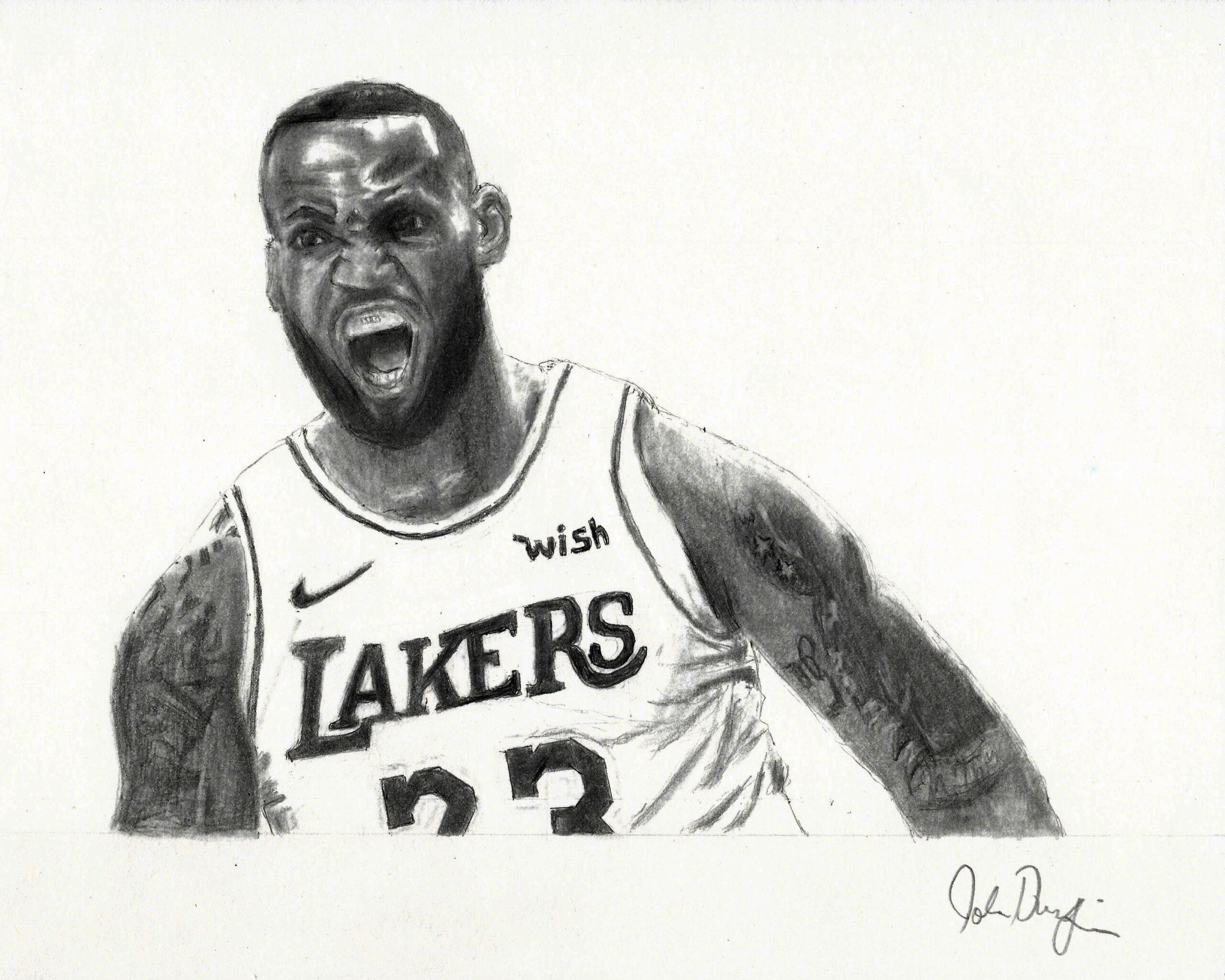 how to draw lebron james Lebron james drawing!!! by bigken20 on deviantart