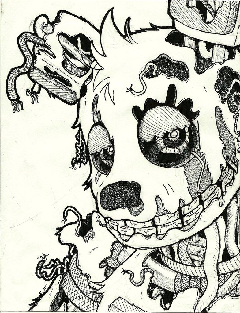 how to draw springtrap Springtrap deviantart drawing bonnie drawings five chica cool cartoons