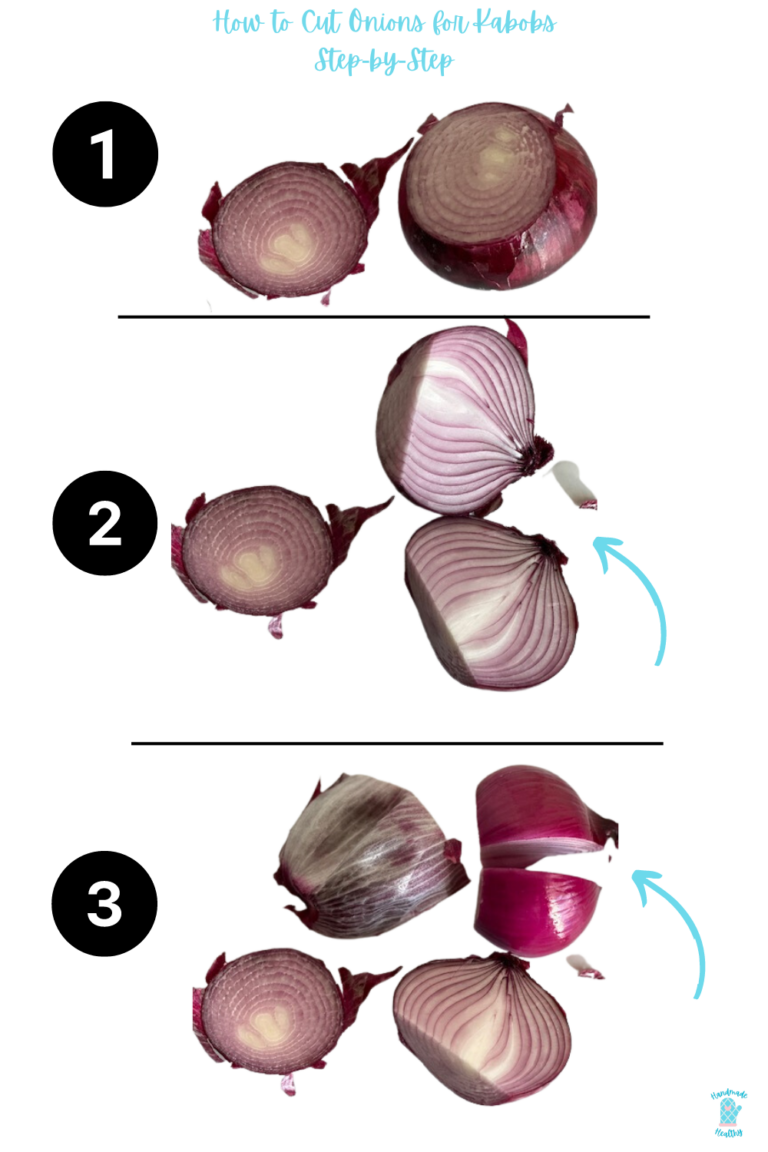 how to cut onions for kabobs How to cut peppers for kabobs • loaves and dishes