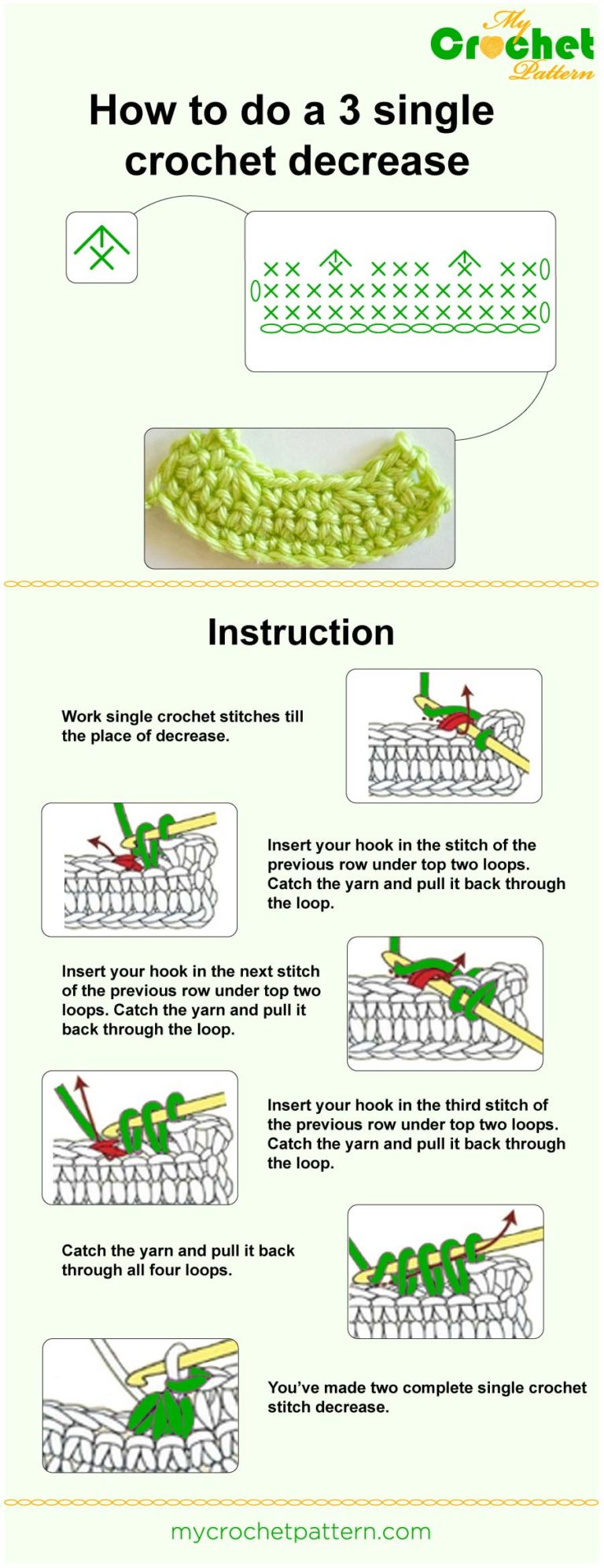 how to crochet a decrease How to increase and decrease stacked single crochet