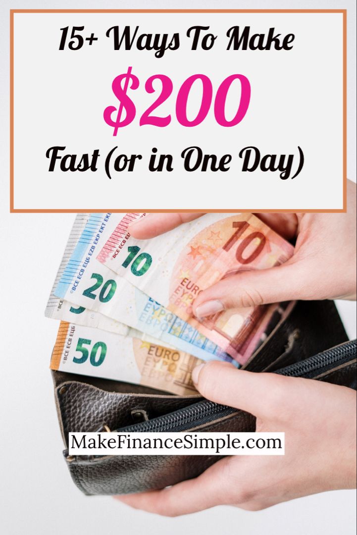 How To Make 200 Dollars Fast(or in one day) | Finance, Make money fast