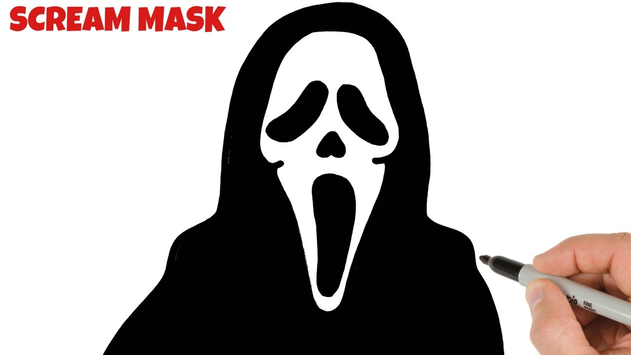 how to draw ghost face scream Ghostface from scream pencil drawing — steemit