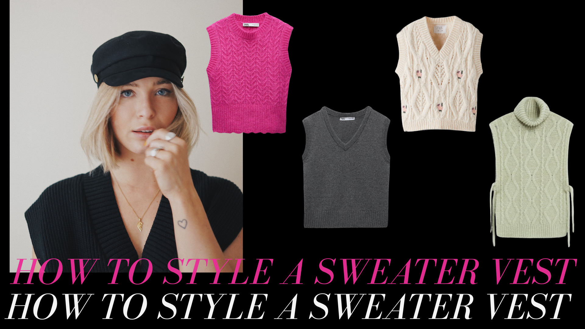 how to style a sweater vest Wool sweater vest