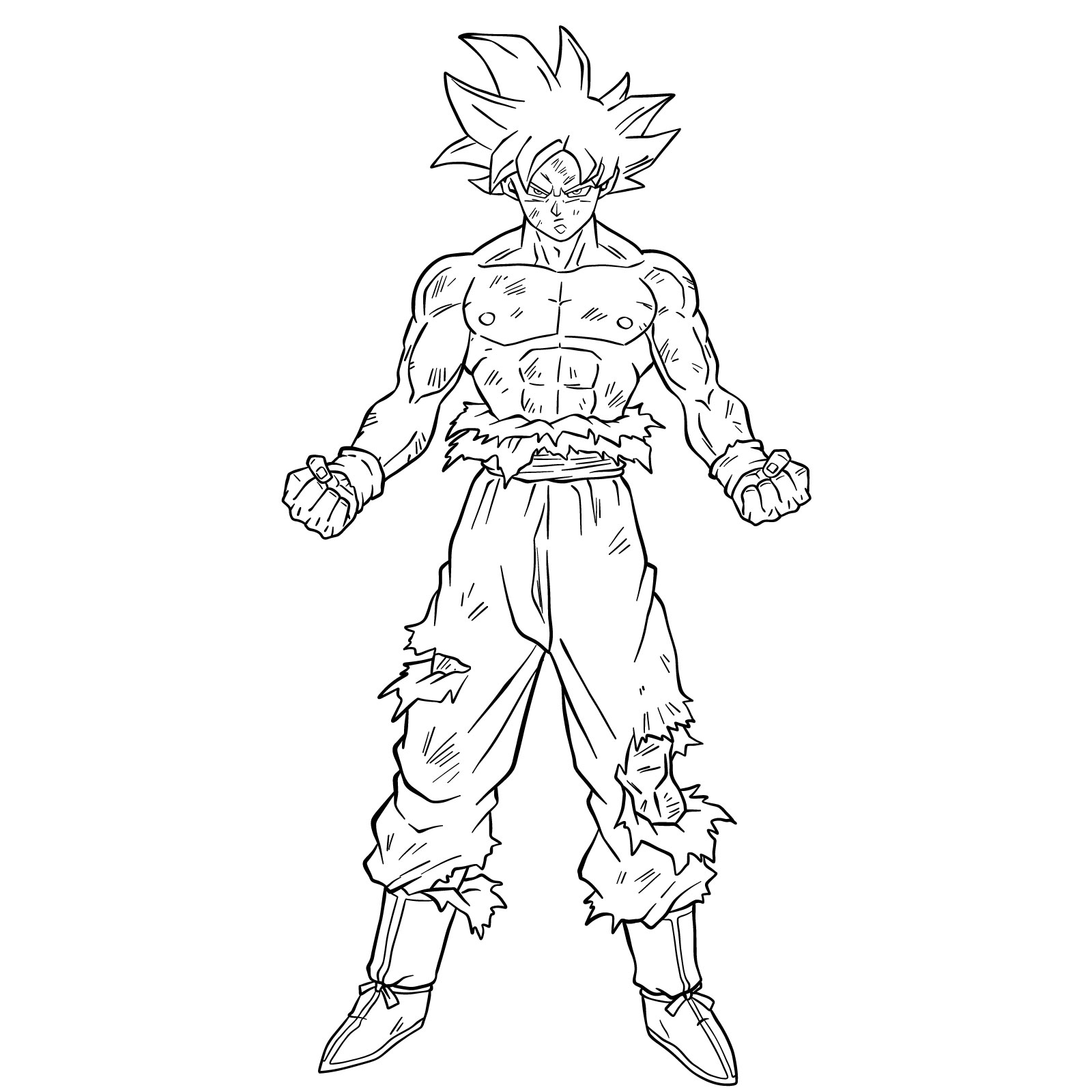 how to draw goku ultra instinct How to draw ultra instinct goku step by step tutorial