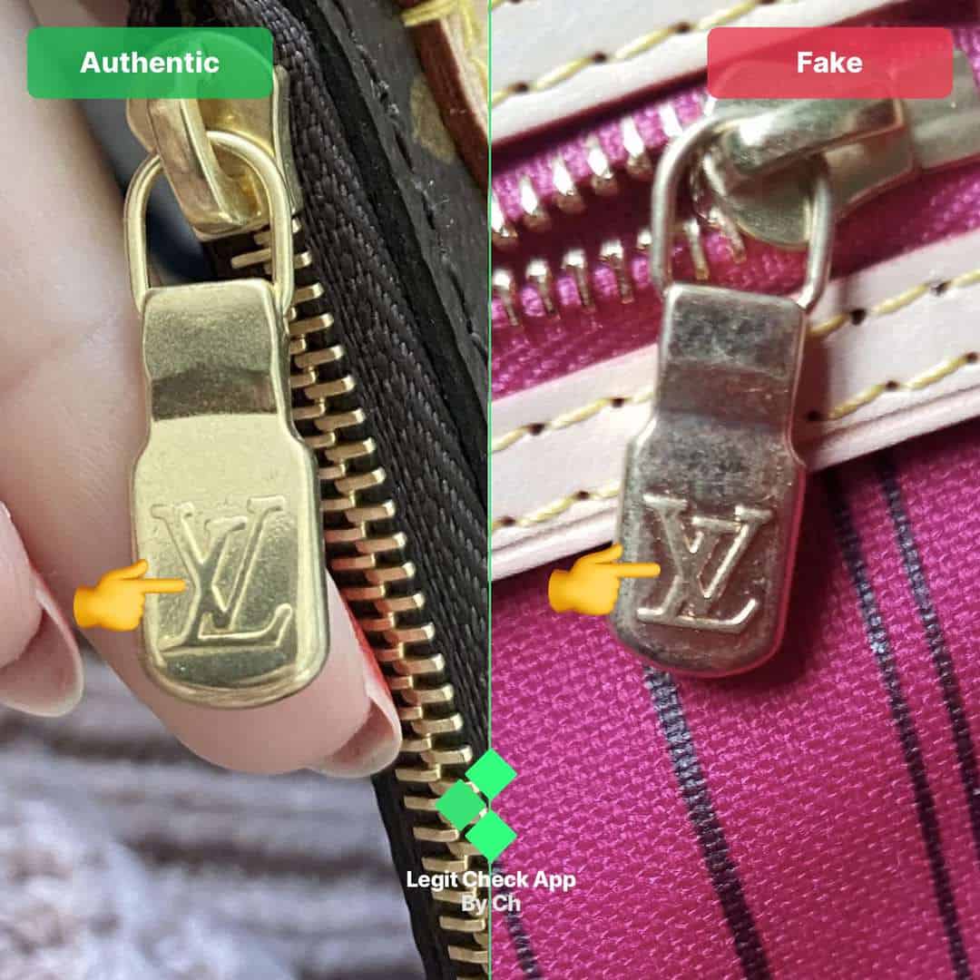 how to tell if a lv bag is real Neverfull vuitton lv comparison counterfeit legit inner legitcheck app