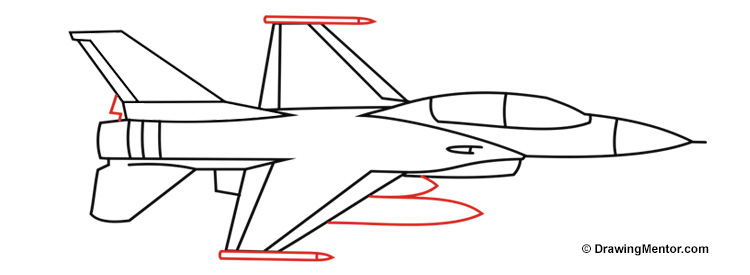 how to draw a jet Jet plane draw step drawing fighter outline airplanes drawings cartoon sketch drawingtutorials101 tutorials kids coloring pages tutorial