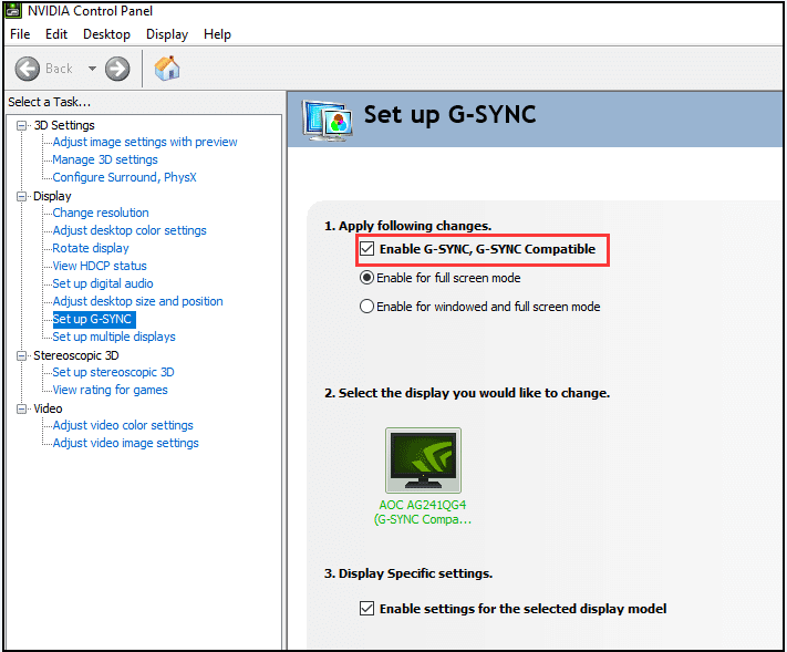 how to enable g sync Nvidia g-sync now supports freesync/vesa adaptive-sync technology