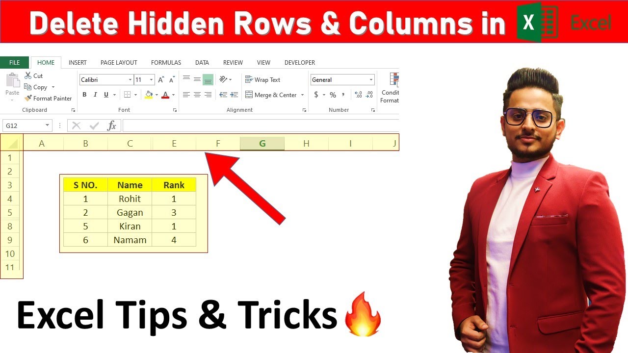 how to delete hidden rows in excel Delete all hidden rows or columns in excel