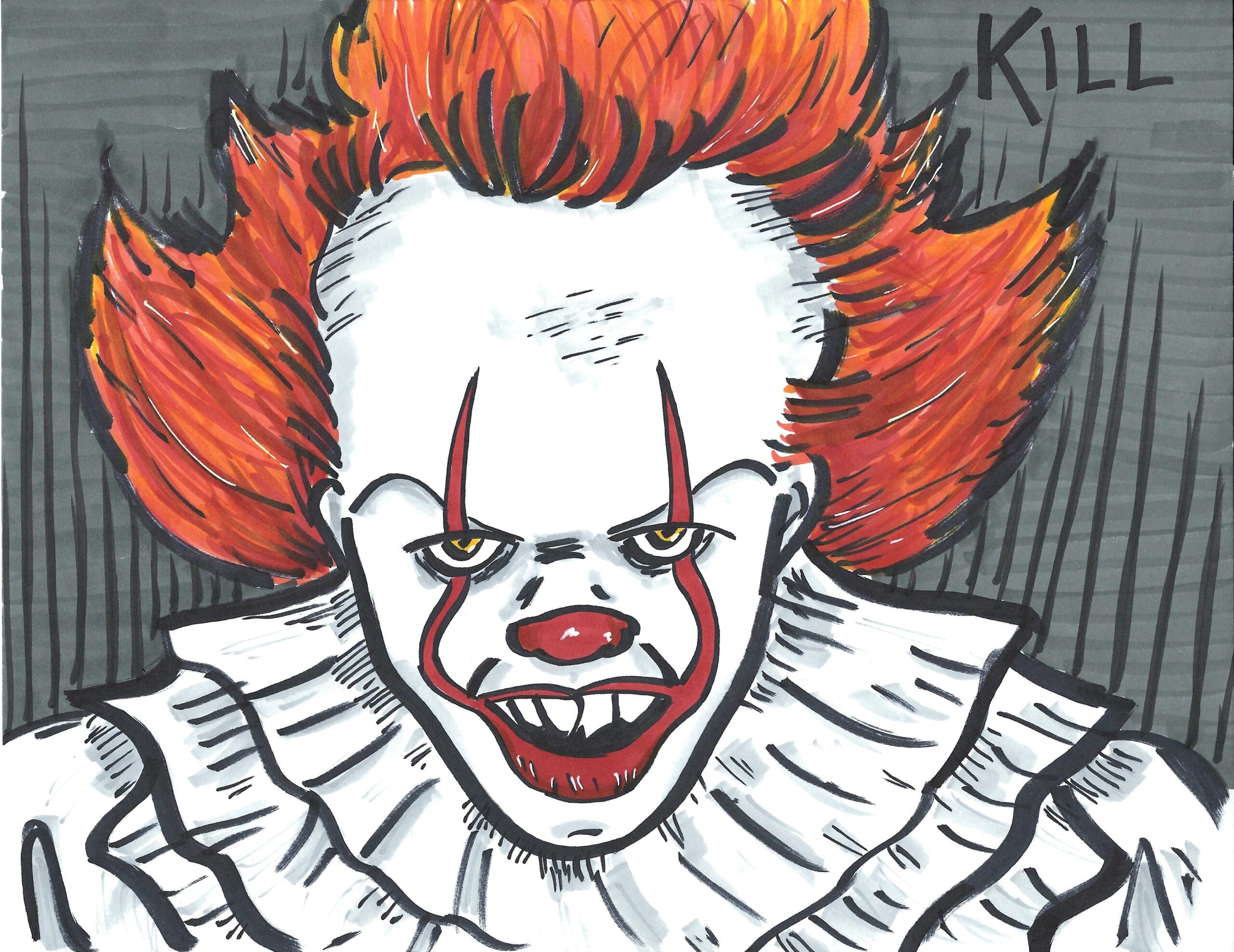 how to draw pennywise Pennywise tutorial drawittoo