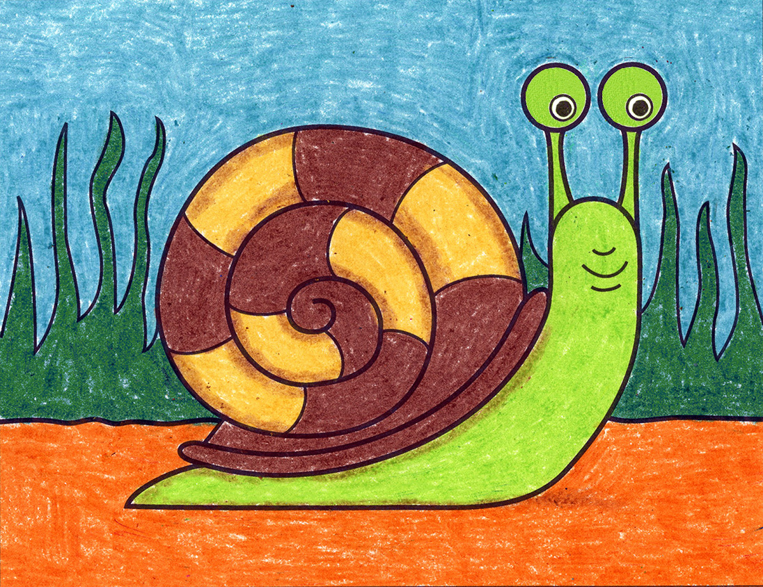 how to draw a snail Snail draw easy wedrawanimals tutorial print