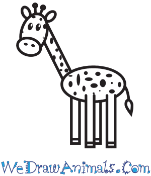 how to draw a giraffe easy How to draw a cartoon giraffe