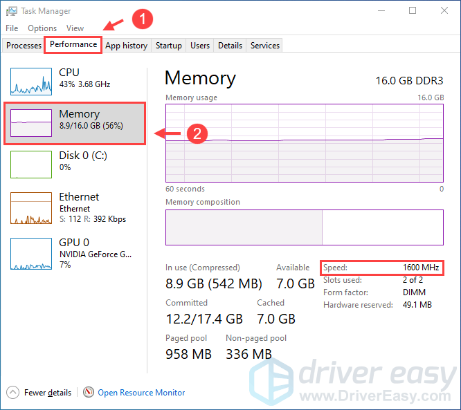 How to Check Your Real RAM Speed on Windows 10, 11 - Driver Easy