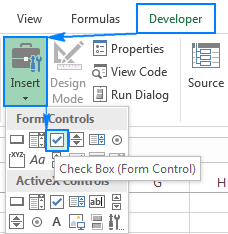 how to insert checkbox in excel without developer tab How do i add a checkbox in excel 365 without developer tab