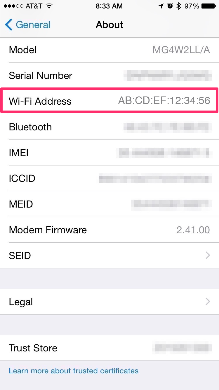 how to find mac address for iphone How to find the mac address of your iphone or ipad