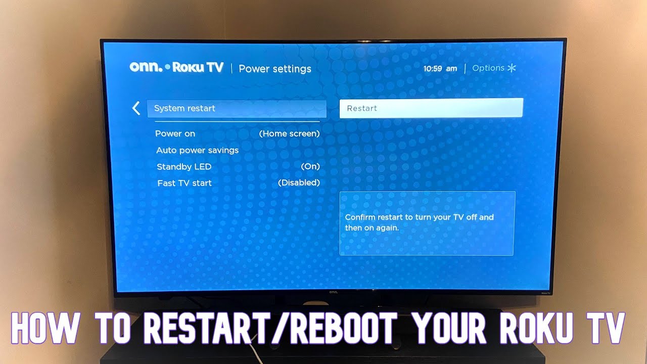 How to Restart/Reboot your Roku TV (ONN. TV) - YouTube