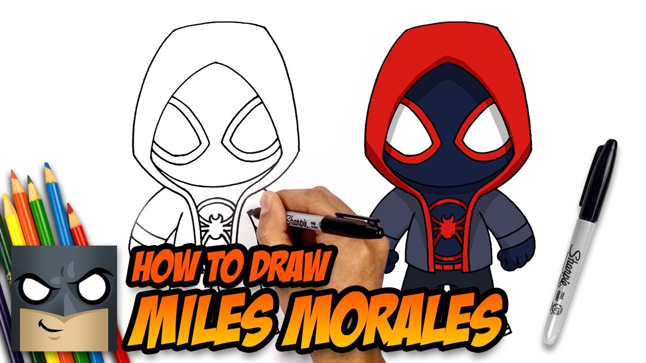 how to draw spiderman miles morales How to draw miles morales spider man