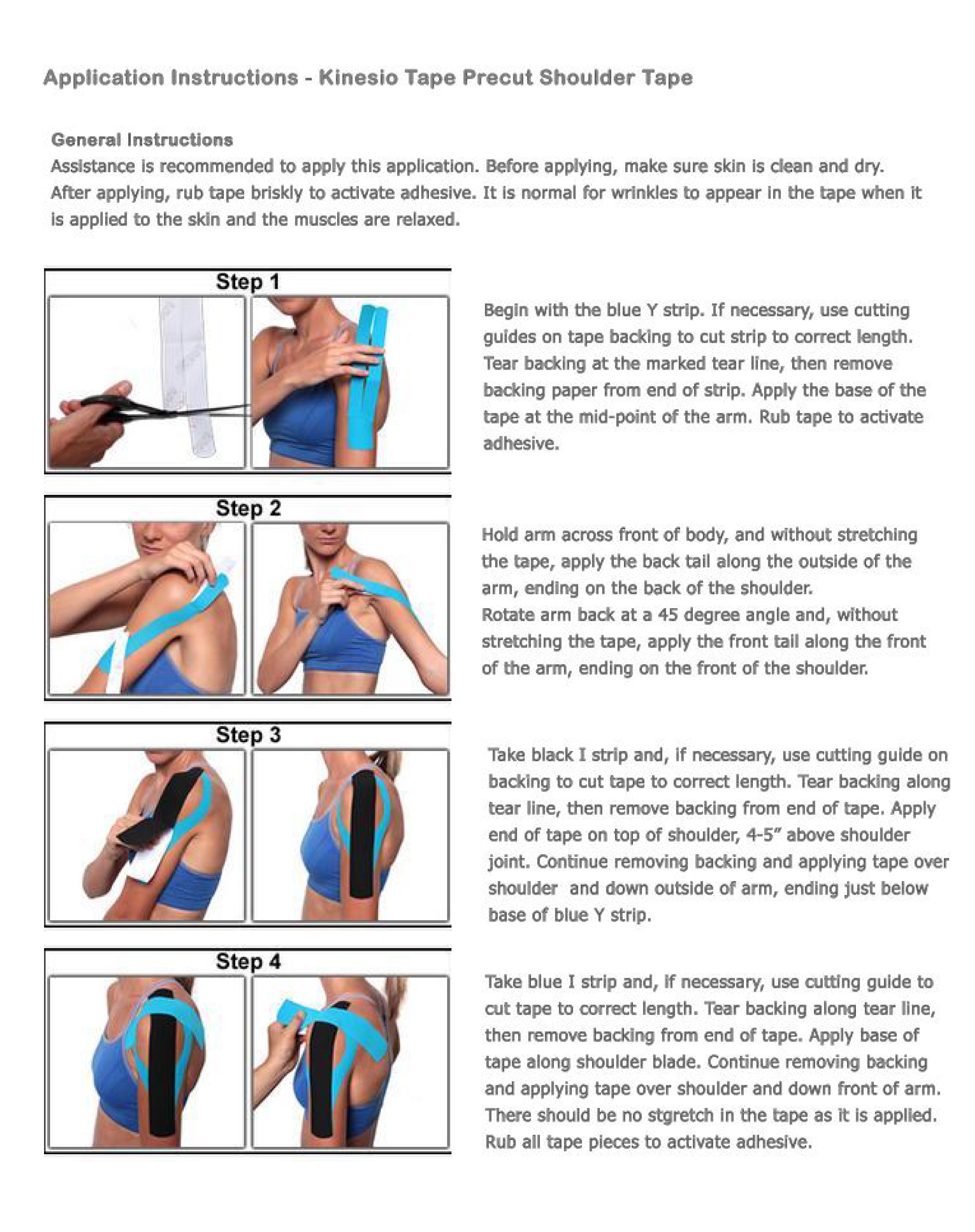 Kinesio instructions for shoulder #precut #kinesiologytape