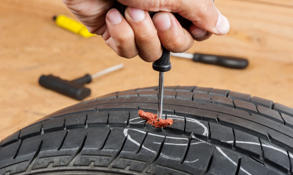 how much does it cost to plug a tire Plug or patch? see how we repair a slow leaking tire