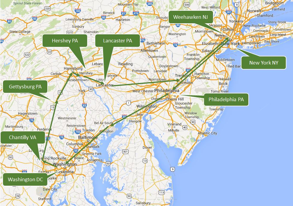 how far from ny to washington dc Washington dc york city distance