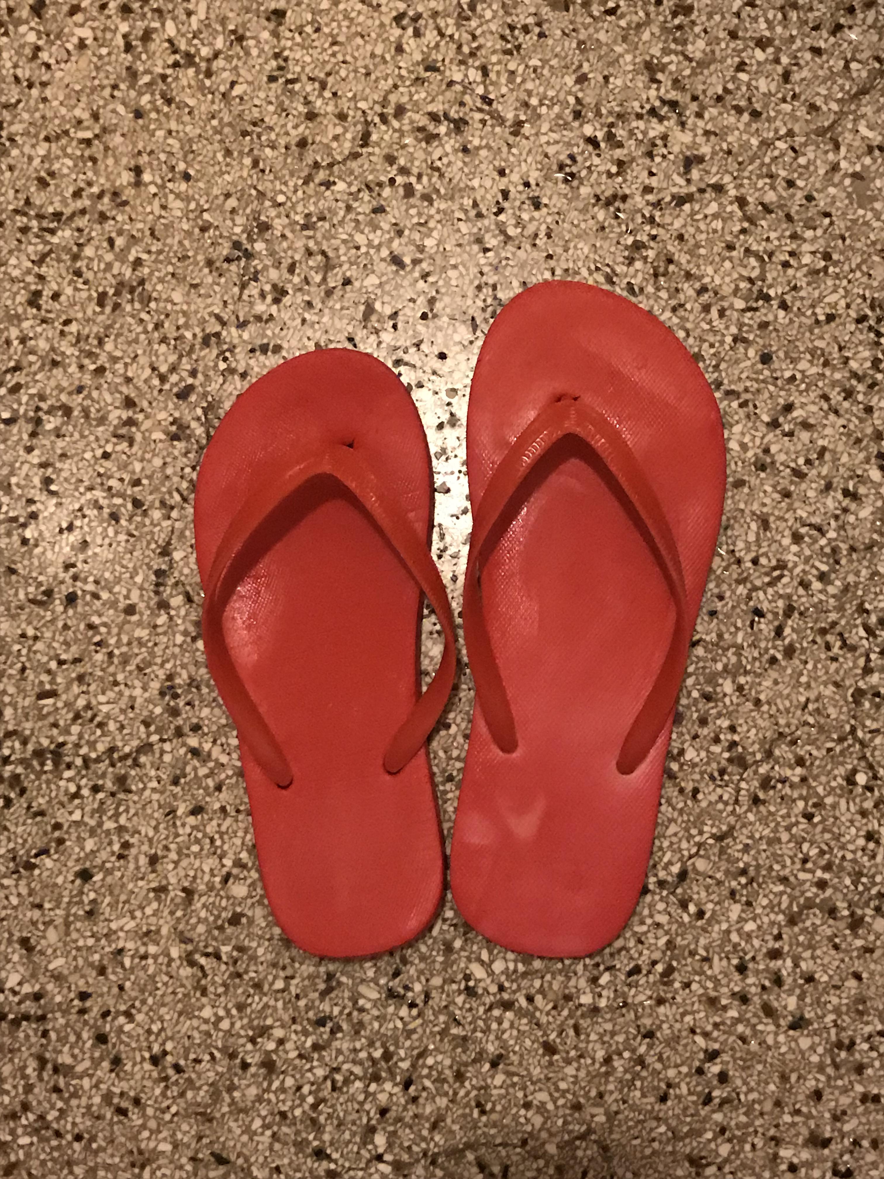 Mom decided that it was a good idea to wash her slippers in the washing