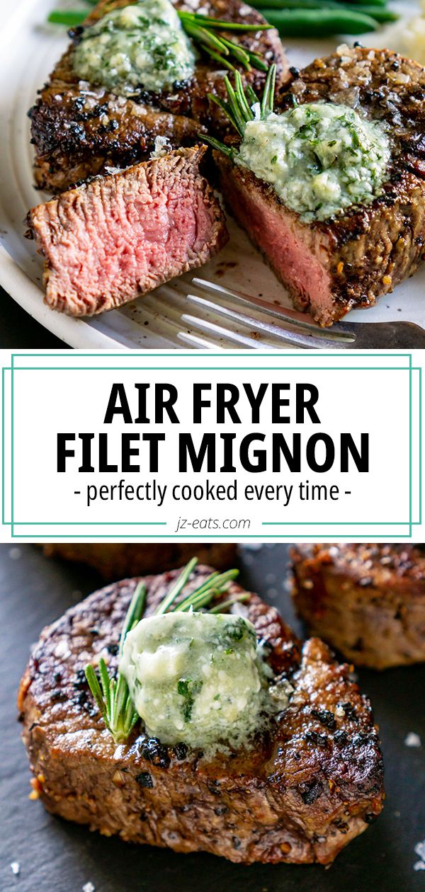 how to cook filet mignon in air fryer Filet bacon mignon wrapped fryer air seared guests dinner outside inside pink beautiful wow will