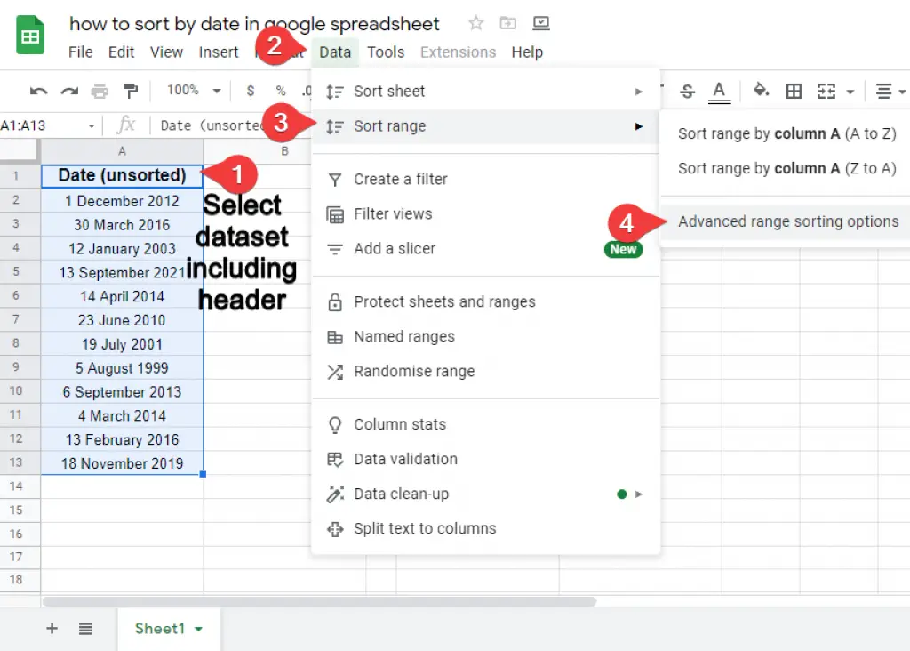 how to sort by date in google sheets How to sort by date in google sheets